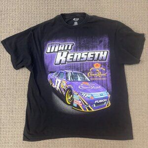 Nascar Crown Royal Tee Shirt Cotton Graphic Crew Neck Matt Kenseth Race Cars